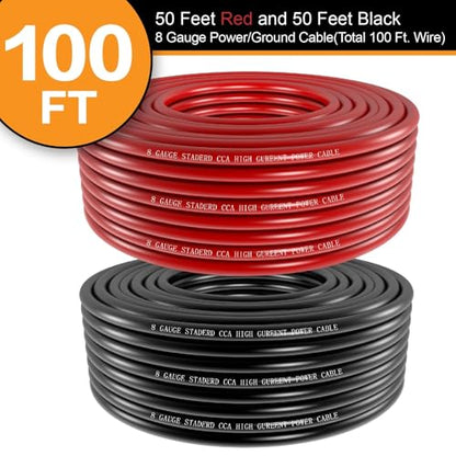 8 Gauge Wire Copper Aluminum CCA 50FT (50 Foot)