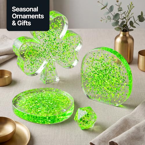 Craft Glitter Fluorescent Green 100g Extra Chunky Glitter (100 grams)