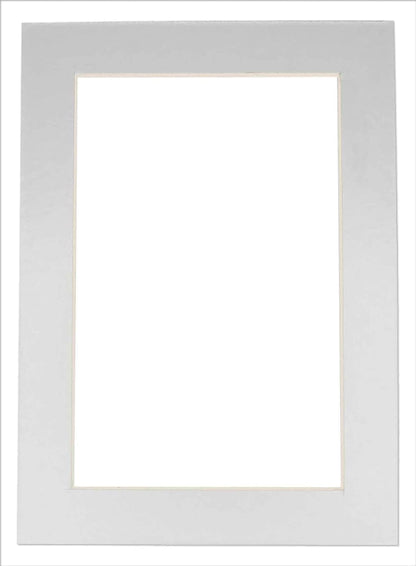 Pack of Ten Acid Free 8x10 Mats Bevel Cut for 5x8 Photos - Metallic Silver Precut Matboards With Backing Boards and Self Seal Photo Mat Bags For Pictures, Photos, Framing - 4-ply Thickness