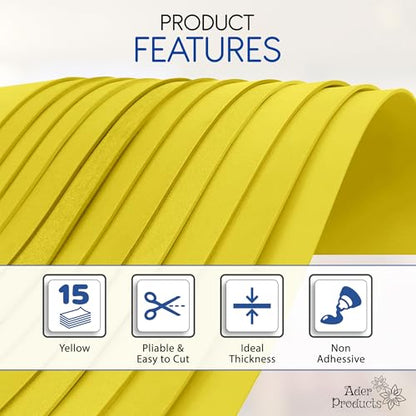 Yellow EVA Foam Sheets for Crafts
