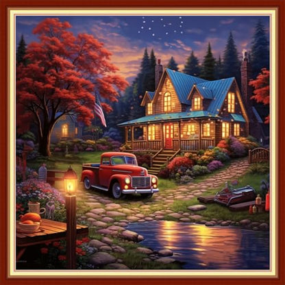 Stamped Cross Stitch Kits Full Range of Embroidery Patterns Starter Kits for Beginners Adult DIY Cross Stitches Needlepoint Kits 11CT
