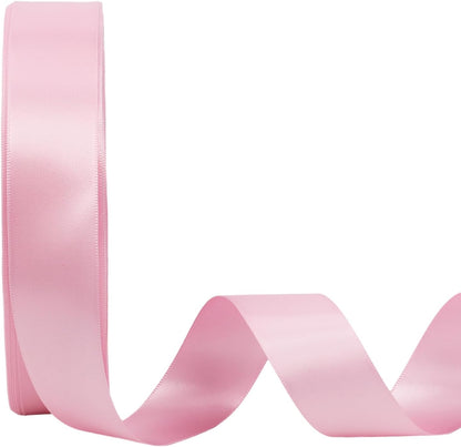 LaRibbons 1 Inch 50 Yard Double Faced Satin Ribbon,Rose Pink Satin Craft Fabric Ribbon for Gift Wrapping Floral Bouquets Wedding Party Decoration - Crafty Corner