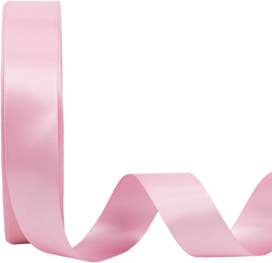 LaRibbons 1 Inch 50 Yard Double Faced Satin Ribbon,Rose Pink Satin Craft Fabric Ribbon for Gift Wrapping Floral Bouquets Wedding Party Decoration - Crafty Corner