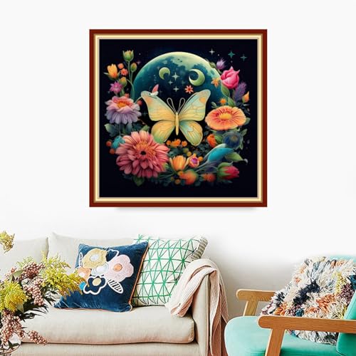 Stamped Cross Stitch Kits Full Range of Embroidery Needlework Starter Kits for Beginners Adults 11CT Embroidery Patterns Art Crafts DIY Needlepoint Kits
