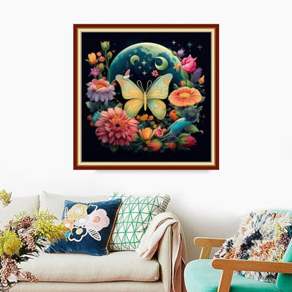 Stamped Cross Stitch Kits Full Range of Embroidery Needlework Starter Kits for Beginners Adults 11CT Embroidery Patterns Art Crafts DIY Needlepoint Kits