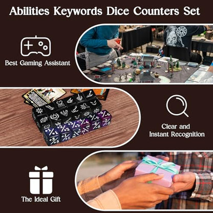 48 PCS MTG Dice Counters Set with Bulk Abilities Keywords Counters (48 Count)
