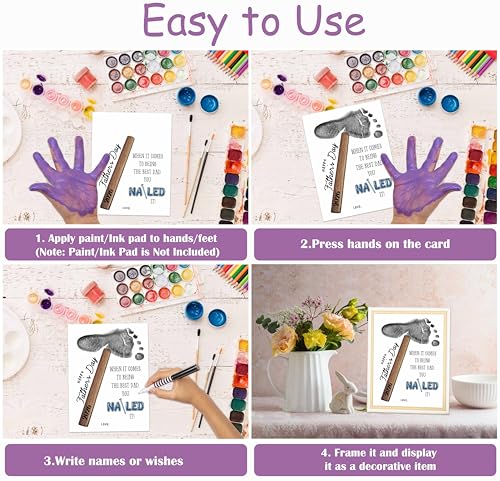10 Pack Fathers Day Baby Footprint Kit (10 Count)