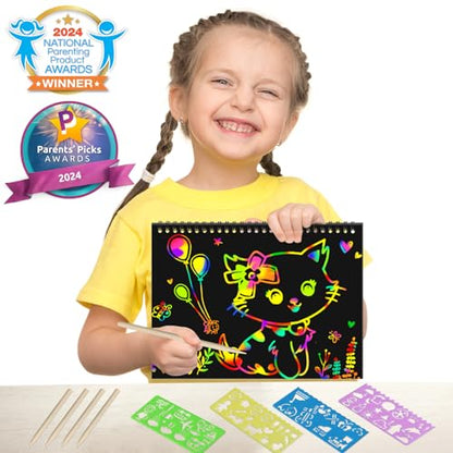 2 Pack Rainbow Scratch Paper Notebooks