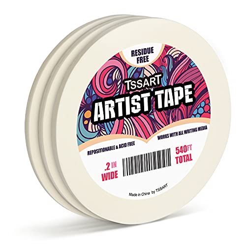 3 Pack White Artist Tape (180 Foot)
