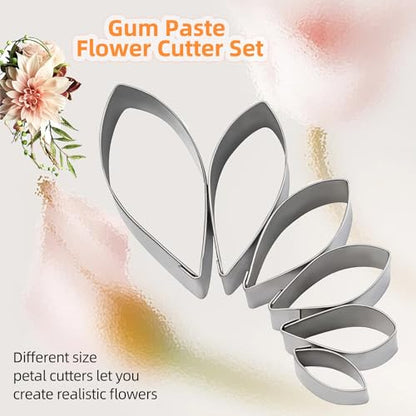 6pcs set Dahlia Sugar Flower Cutter Set Fondant Cake Sugarcraft Decorating Tools
