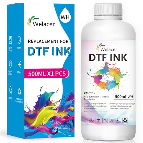 DTF Ink White 500ml Heat Transfer Ink Refill ET (169.1 Fl Oz)
