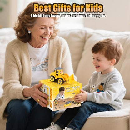 4PCS Take Apart Construction Toys for 3 Year Old Boy Birthday Gift (4 Count)
