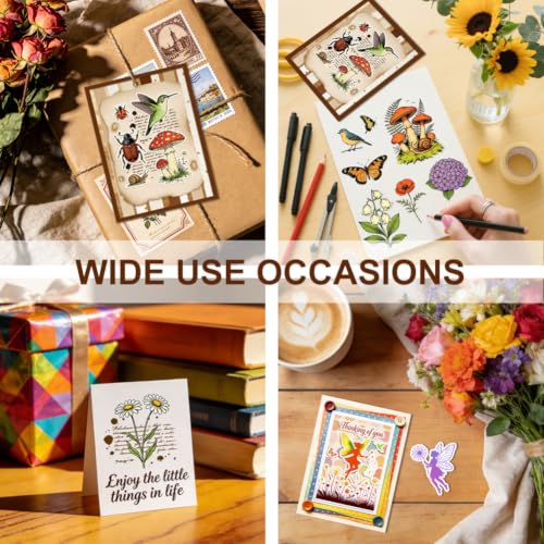 6Pcs Flower Clear Stamps for Card Making