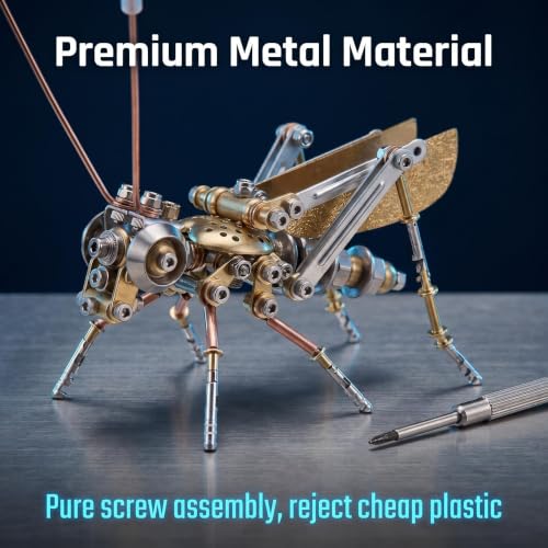 Steampunk Cricket 3D Metal Puzzle Model (160 Count)