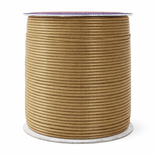 1.5mm Tan Waxed Cord (327 Foot)