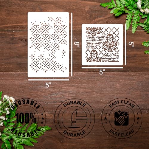Stencils for Crafts Reusable Texture Stencils