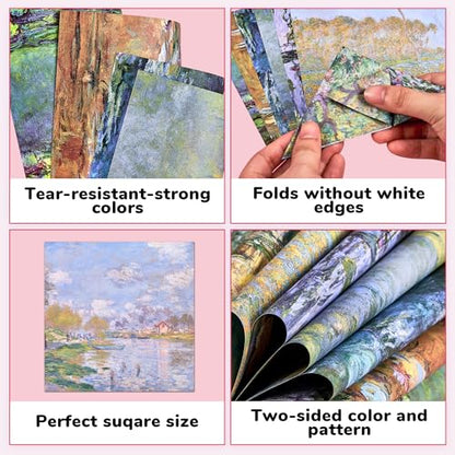 Monet Patterned Origami Paper (50 Count)