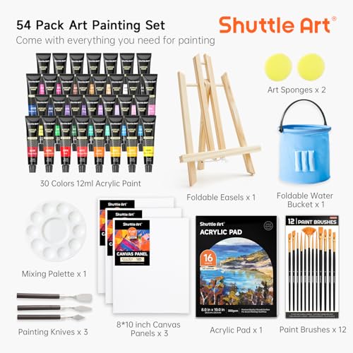 54 Pack Acrylic Paint Set