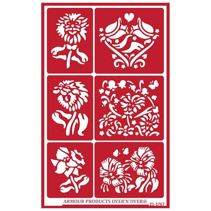 Over'N'Over Reusable Glass Etching Stencils