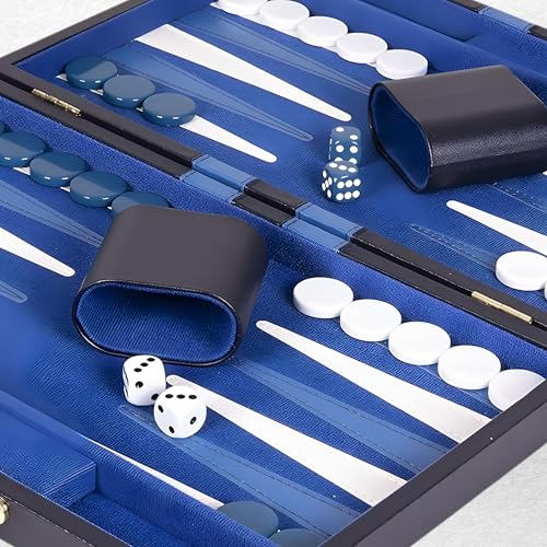 Premium Backgammon 11" Small Blue