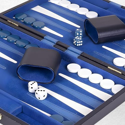 Premium Backgammon 11" Small Blue