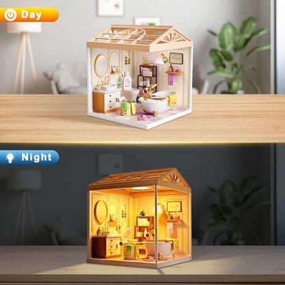 Cozy Bathroom DIY Miniature House Kit for Adults