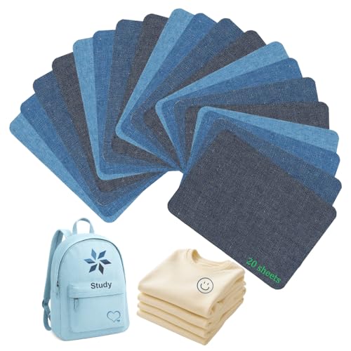 Iron On Fabric Patches for Clothing (20 Count)