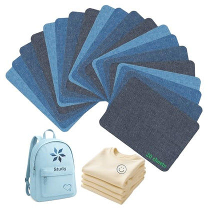 Iron On Fabric Patches for Clothing (20 Count)