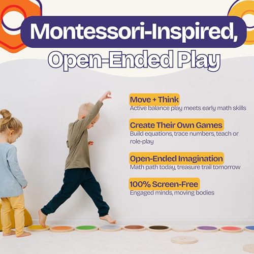 Wooden Stepping Stones for Kids (13 Count)