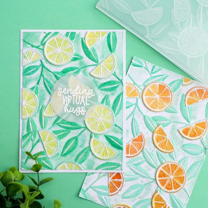 3D Embossing Folders Lemon Textured for Card Making