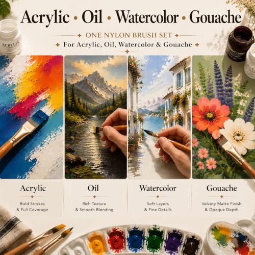 40PCS Paint Brushes Set (40 Count)