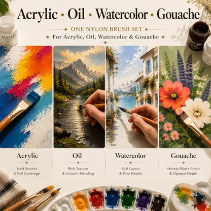 40PCS Paint Brushes Set (40 Count)