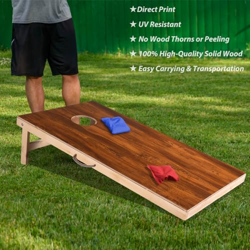 Cornhole Set 4'x2' Corn Hole Boards Set Regulation Size Wood