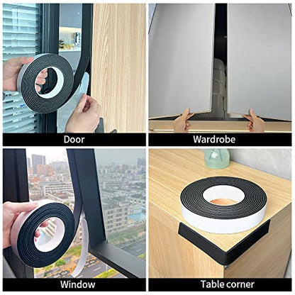 EVA Single Sided Adhesive Black Foam Tape (16.4 Foot)