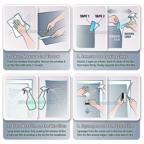 BDF EXNA20 Exterior Window Film Daytime Privacy and Heat Control Natural Black 20 (48 Sq Ft)
