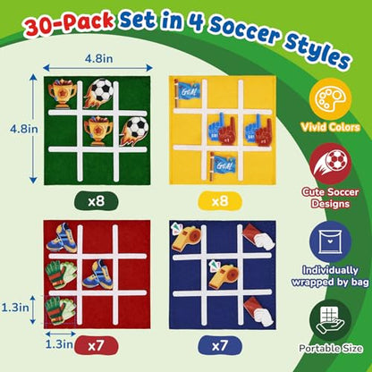 30 Pack Soccer Tic Tac Toe Party Favors (30 Count)