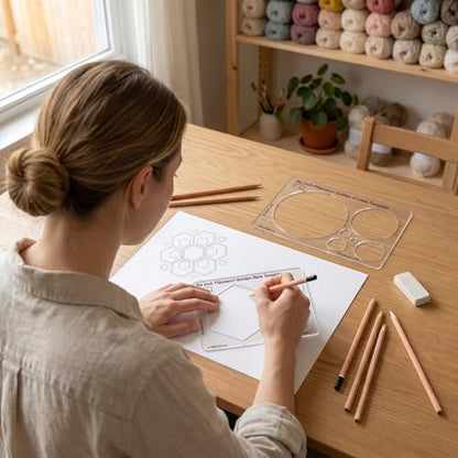 Fibonacci 6" Hexagon Drawing Template