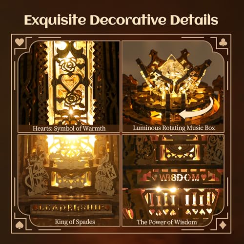 LED 3D Wood Puzzle Poker World Projector Lamp
