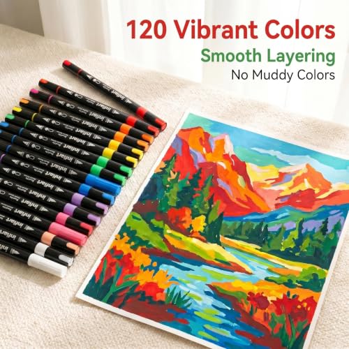 Dual Tip Acrylic Paint Markers (120 Count)