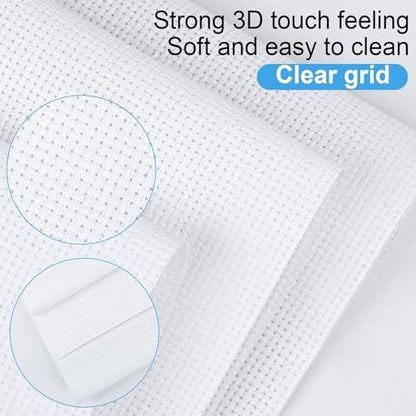 Cross Stitch Fabric 14 Count Aida Cloth 28 x 19 Inch Large Size Classic Reserve Cross Stitch Supplies Embroidery Fabric for Home DIY Craft Decoration Handmade
