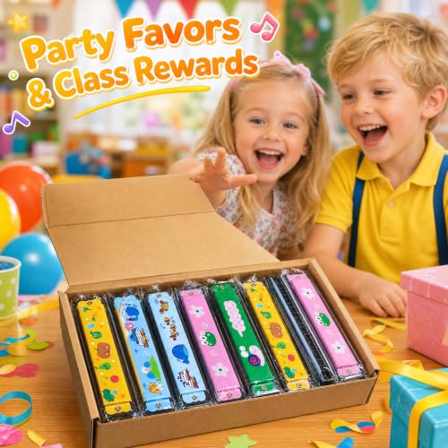24 Kids Harmonicas (24 Count)