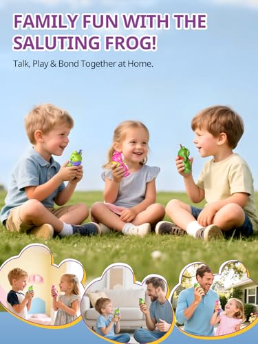 Walkie Talkies for Kids Rechargeable Frog Toys DIY Playset Gift (3 Count)