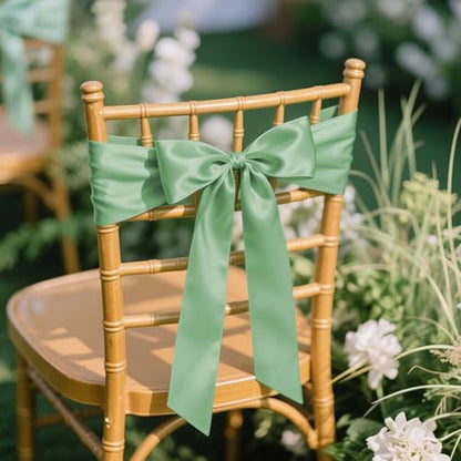 Sage Green Satin Ribbon 3 Inch x 10 Yards Double Faced