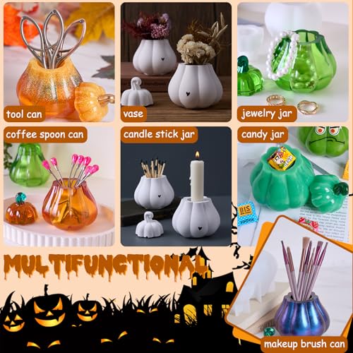 Halloween Pumpkin Silicone Mold with Lid