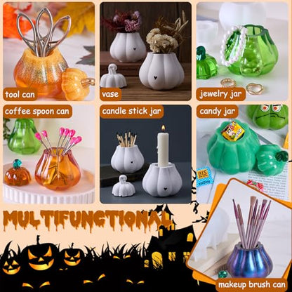 Halloween Pumpkin Silicone Mold with Lid