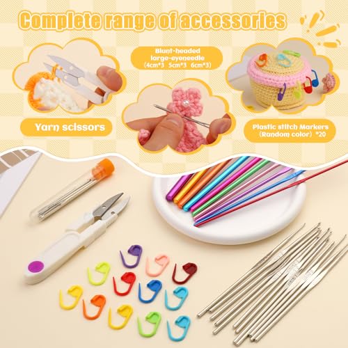 54 Pcs Crochet Hooks Set