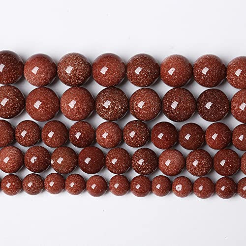 90pcs 4mm Natural Gold Sandstone Beads Gemstone Round Loose Beads for Jewelry Making DIY Bracelet Necklace 15“