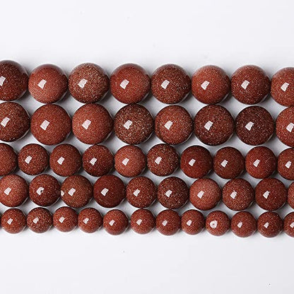 90pcs 4mm Natural Gold Sandstone Beads Gemstone Round Loose Beads for Jewelry Making DIY Bracelet Necklace 15“