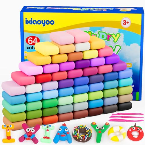 Air Dry Clay 64 Colors Foam Modeling Clay for School Projects