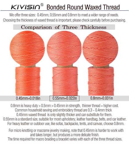 10 Year Popular Assorted Colors Round Waxed Thread (12 Color)